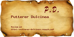 Putterer Dulcinea névjegykártya